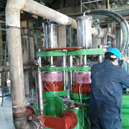 華星YBH400陶瓷柱塞泵尾礦使用現場